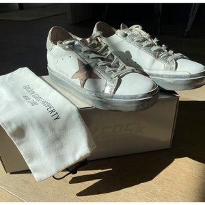 Golden Goose Hi Star sneakers with camouflage star and glittery heel tab